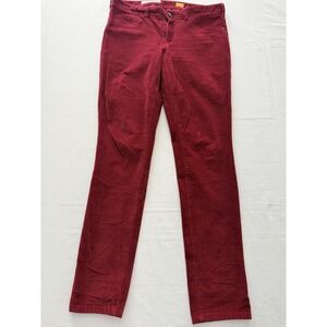 Pilcro And The Letterpress Corduroy Pants Womens 29 Red Fit Serif Khakis Stretch